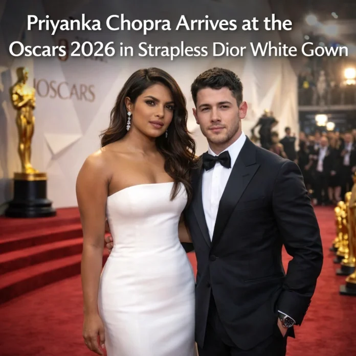 Priyanka Chopra Dazzles in White Dior Gown Priyanka Chopra Dazzles in White Dior Gown