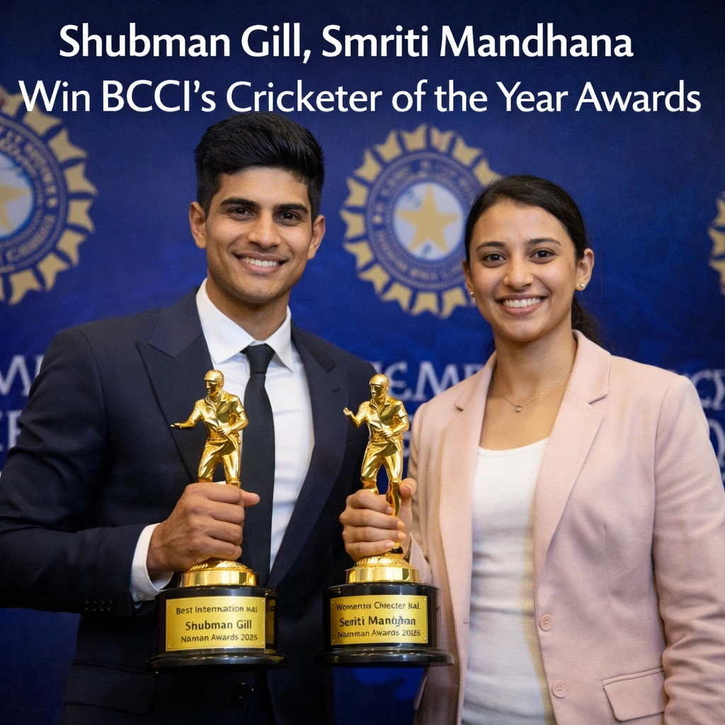 Shubman Gill, Smriti Mandhana Win BCCI Awards